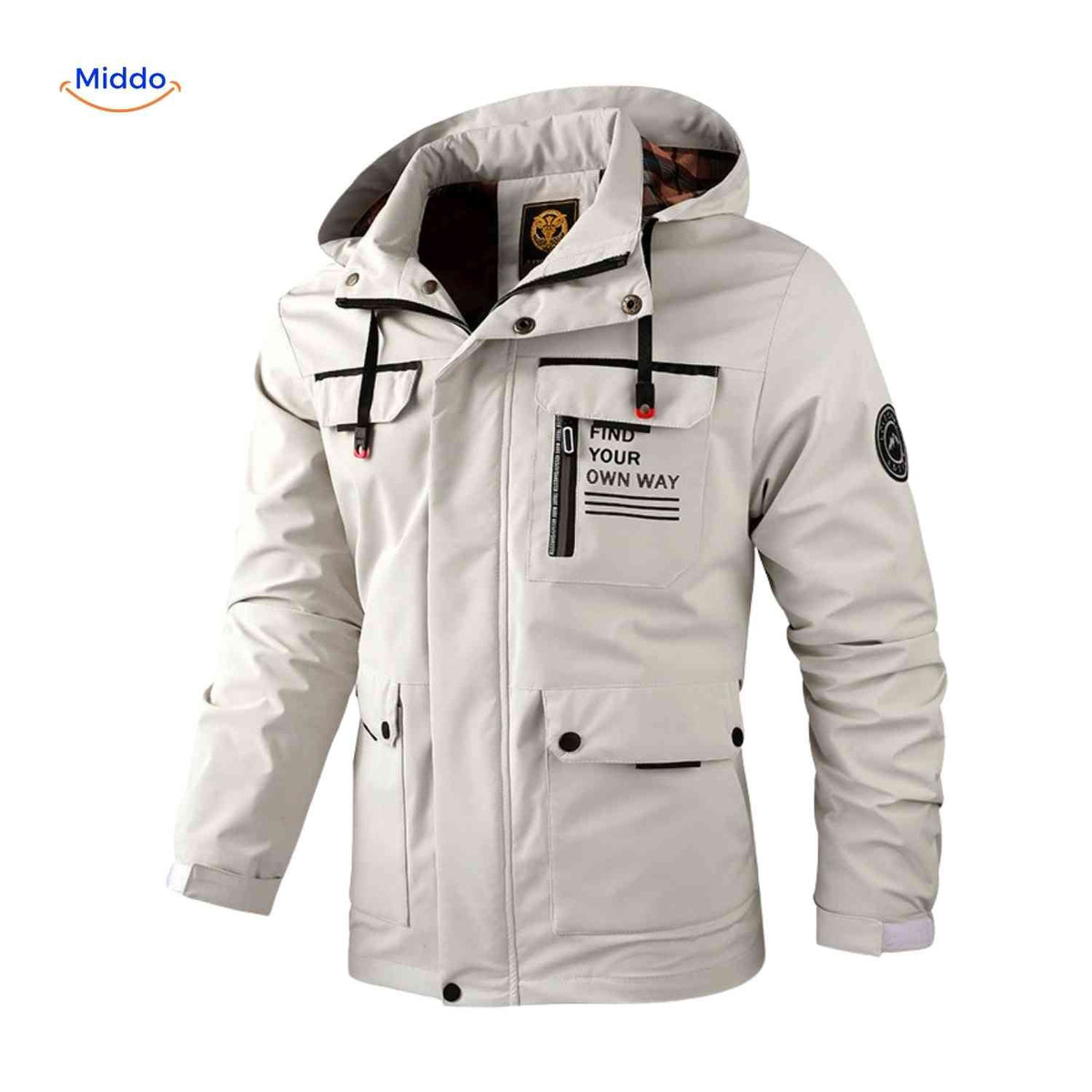 Men's Hooded All-Weather Jacket – Water-Resistant Cotton-Blend Parka for Fall & Spring | Thomler