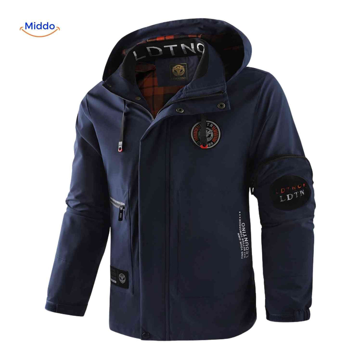 Men's Hooded All-Weather Jacket – Water-Resistant Cotton-Blend Parka for Fall & Spring | Thomler
