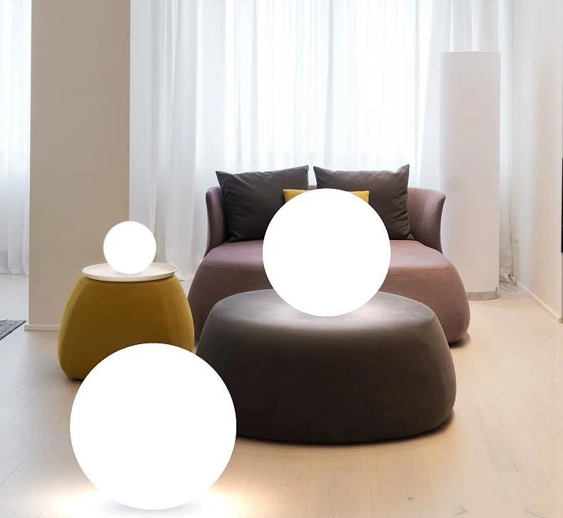 Portable LED Orb Lamp with Remote Control 4-Color Modes 10-20 in Rechargeable Cordless Sphere Light for Living Room Bedroom Bedside Nightsta | Thomler