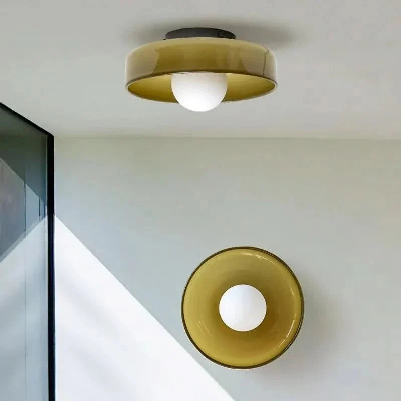 Glass Ceiling Light Fixture with Nordic-Inspired Design – Soft Ambient Lighting for Bedroom, Kitchen, Living Room & Hallway | Thomler