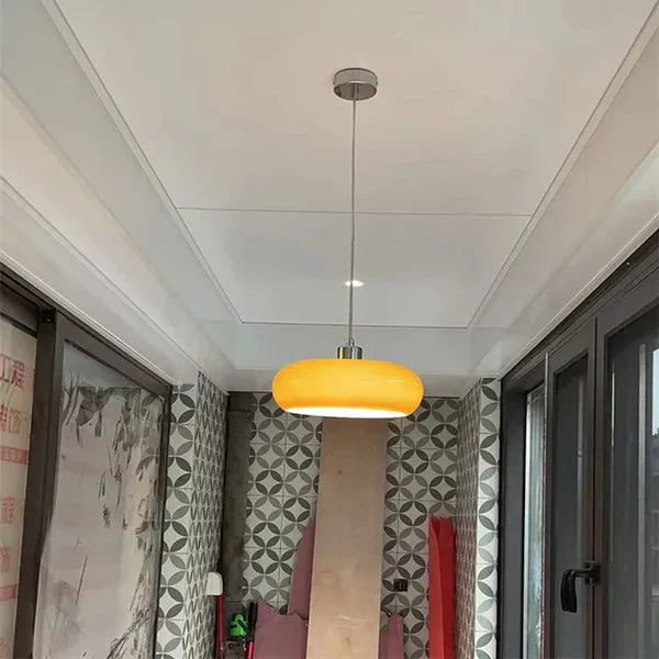 Scandinavian Wood & Metal LED Pendant Light with Adjustable Cord for Dining Room Kitchen Bedroom Modern Minimalist Ceiling Fixture | Thomler