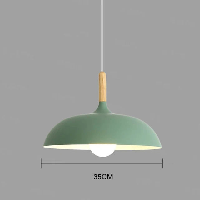 Oak Wood LED Ceiling Light Scandinavian Minimalist Flush Mount for Living Room Bedroom Dining Room Modern Nordic Style Fixture Adjustable | Thomler