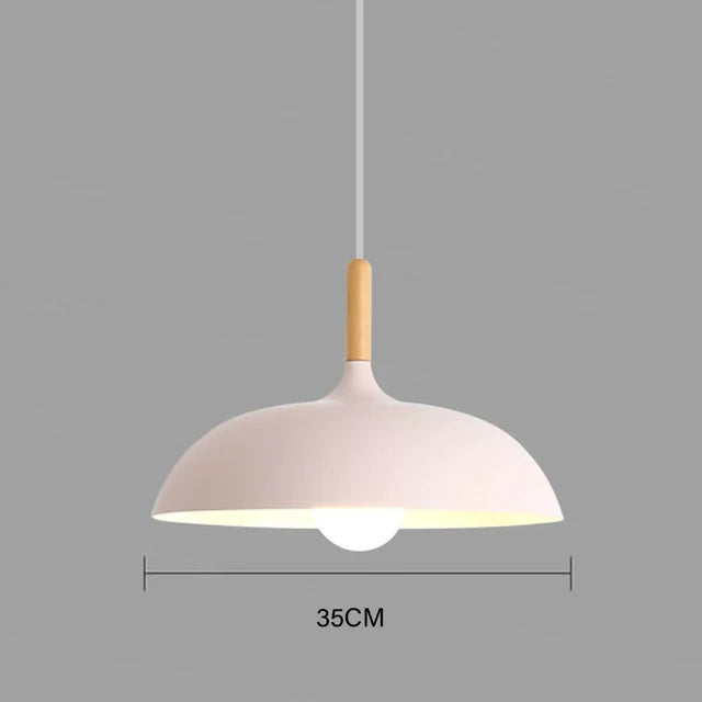 Oak Wood LED Ceiling Light Scandinavian Minimalist Flush Mount for Living Room Bedroom Dining Room Modern Nordic Style Fixture Adjustable | Thomler