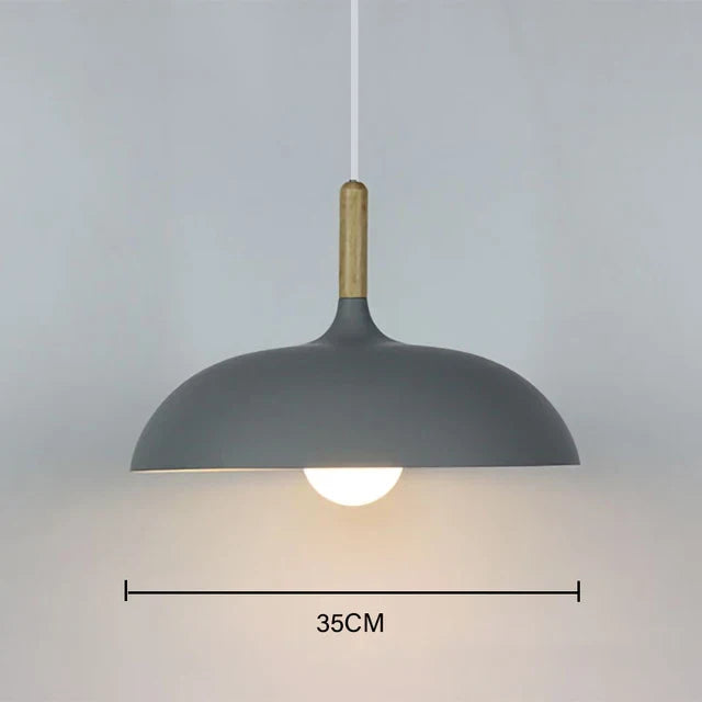 Oak Wood LED Ceiling Light Scandinavian Minimalist Flush Mount for Living Room Bedroom Dining Room Modern Nordic Style Fixture Adjustable | Thomler