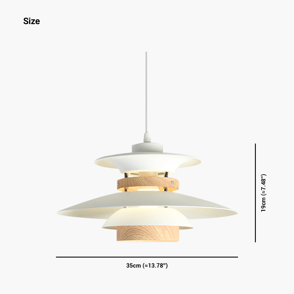 Pendant Light Iron Aluminium 19.7 in Adjustable Dining Room Bedroom Study Lighting Fixture Warm White Neutral | Thomler