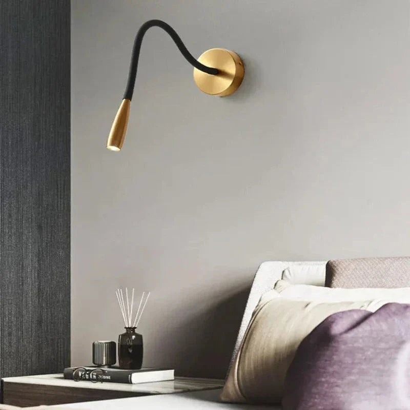 Swing Arm Wall Lamp with Rotary Dimmer Switch – Adjustable Reading Light for Bedroom, Home Office & Living Room | Thomler