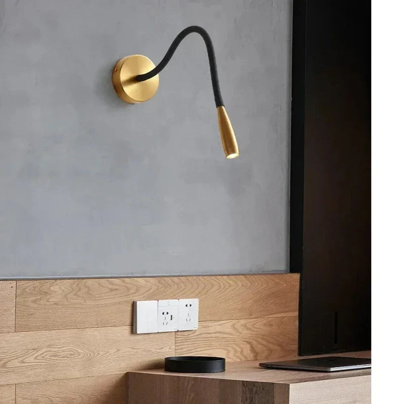 Swing Arm Wall Lamp with Rotary Dimmer Switch – Adjustable Reading Light for Bedroom, Home Office & Living Room | Thomler