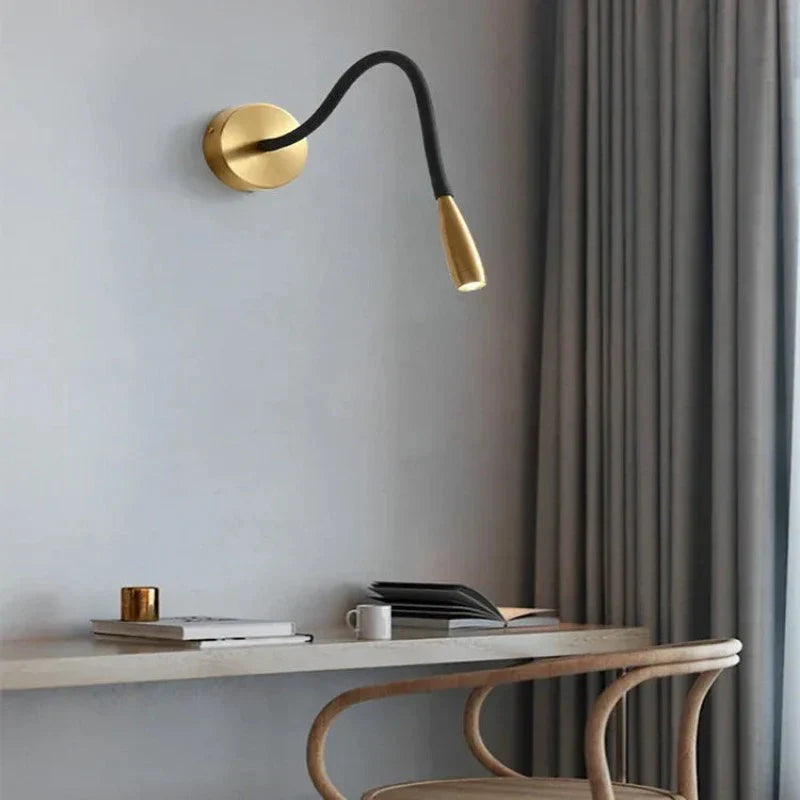 Swing Arm Wall Lamp with Rotary Dimmer Switch – Adjustable Reading Light for Bedroom, Home Office & Living Room | Thomler