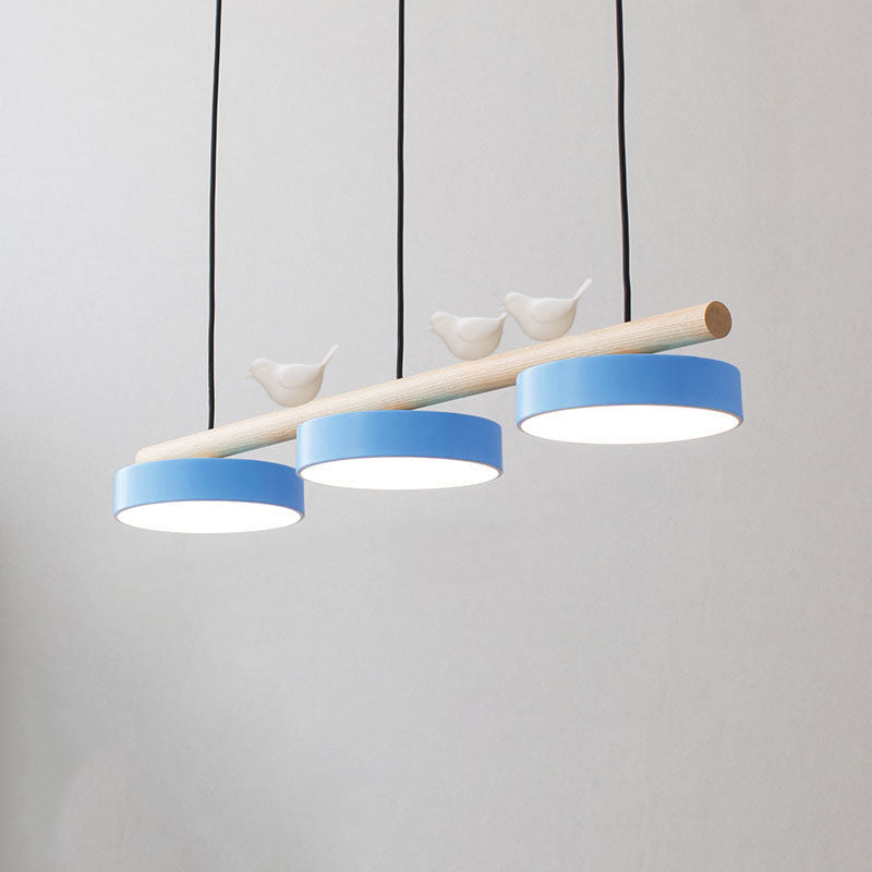 Chandelier Iron Wood Resin 36W 31.5 in Modern Living Room Bedroom Hallway Lighting Adjustable LED 3-Color Temperature | Thomler