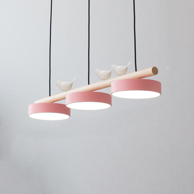 Chandelier Iron Wood Resin 36W 31.5 in Modern Living Room Bedroom Hallway Lighting Adjustable LED 3-Color Temperature | Thomler
