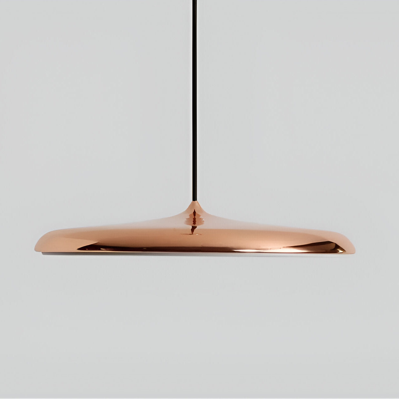 Pendant Light Zinc Alloy 25.0 cm (9.8") LED 4000K Rose Gold Living Room Bedroom Saucer Ceiling Hanging Lamp Adjustable | Thomler