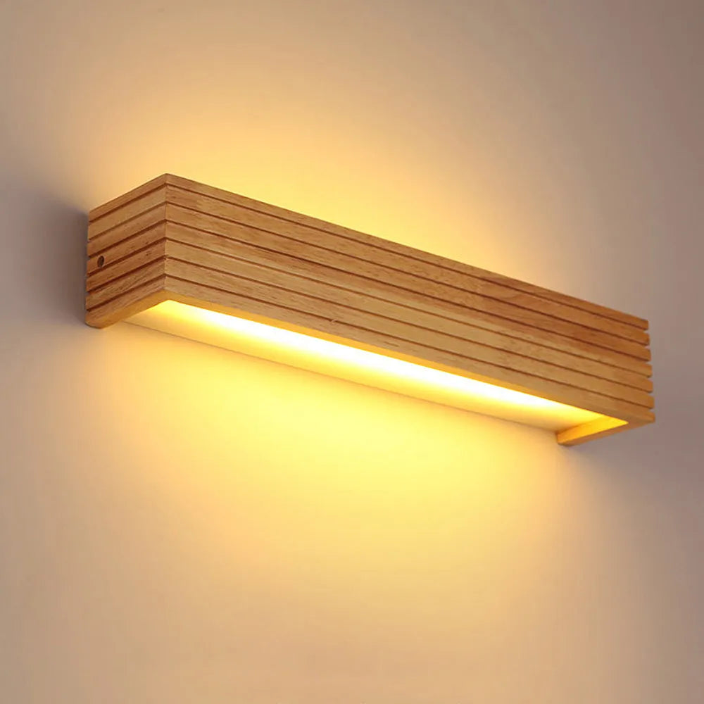 Wall Light Wood LED 13.8 in Indoor Bedroom Reading Minimalist Nordic Style Warm Lighting | Thomler