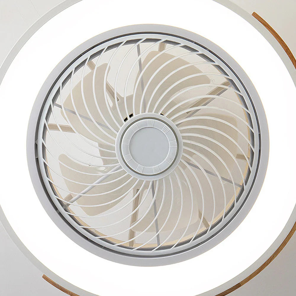 Ceiling Fan Solid Wood 20 in LED Light Indoor Living Room Bedroom Remote Control | Thomler