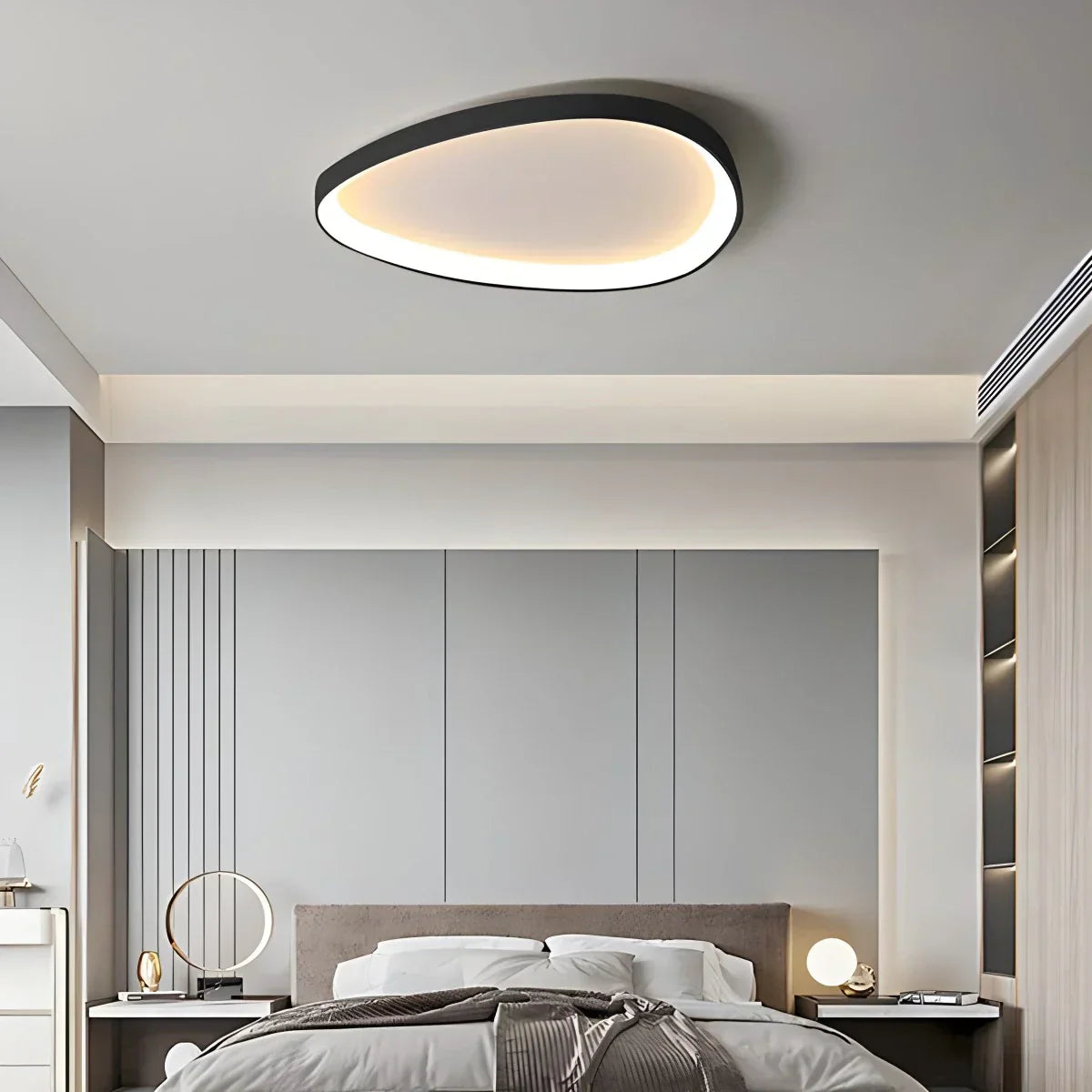 Ceiling Light Metal Oval 60.0 cm Dimmable LED Bedroom Hallway Living Room Adjustable Light Colours | Thomler