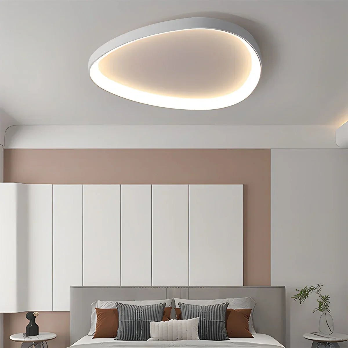Ceiling Light Metal Oval 60.0 cm Dimmable LED Bedroom Hallway Living Room Adjustable Light Colours | Thomler