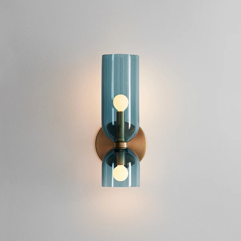 Dual-Direction Glass Wall Sconce with Bidirectional Glow for Hallway, Bedroom & Living Room | Thomler