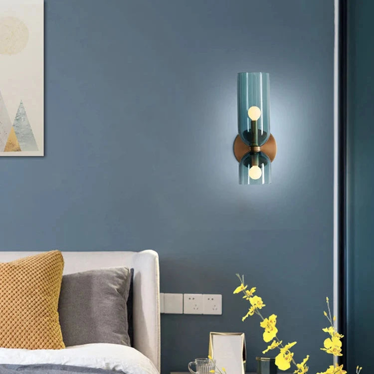 Dual-Direction Glass Wall Sconce with Bidirectional Glow for Hallway, Bedroom & Living Room | Thomler