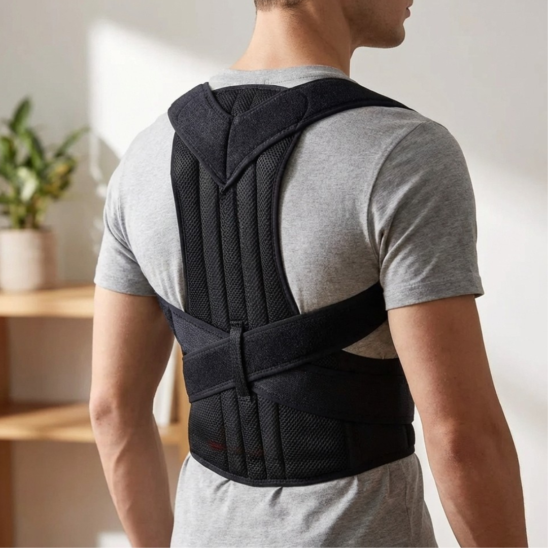Adjustable Back Support Brace for Men & Women – Realigns Shoulders & Relieves Lower Back Strain | Thomler