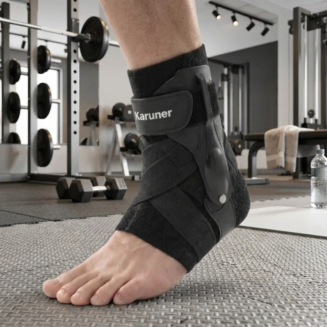 Adjustable Ankle Support Brace with Side Stabilizers for Sports Recovery and Joint Protection | Thomler