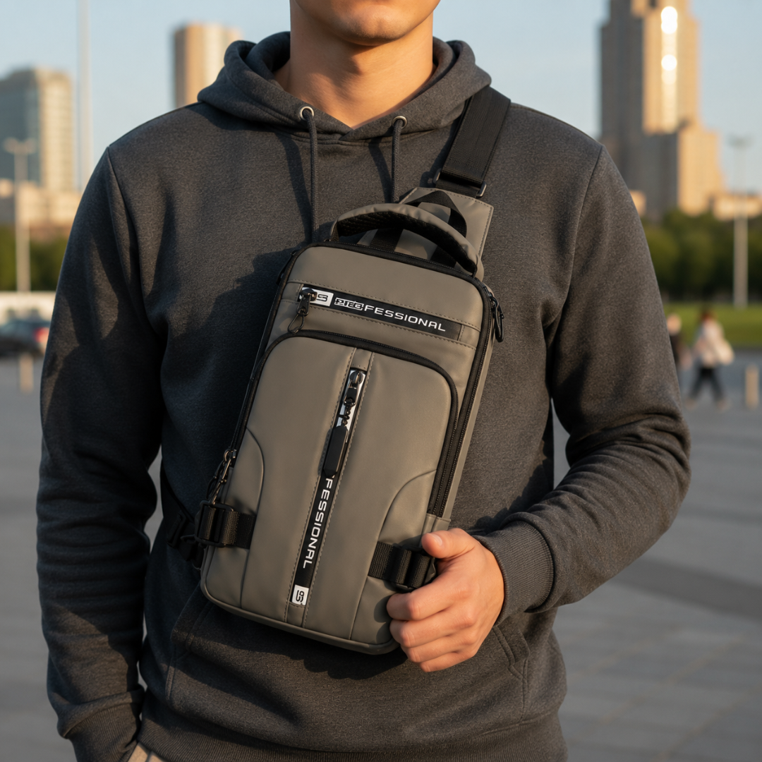 Crossbody Sling Bag with Anti-Theft Hidden Zippers & USB Charging Port – Water-Resistant Nylon Daypack for Travel, Commute & Everyday Carry | Thomler