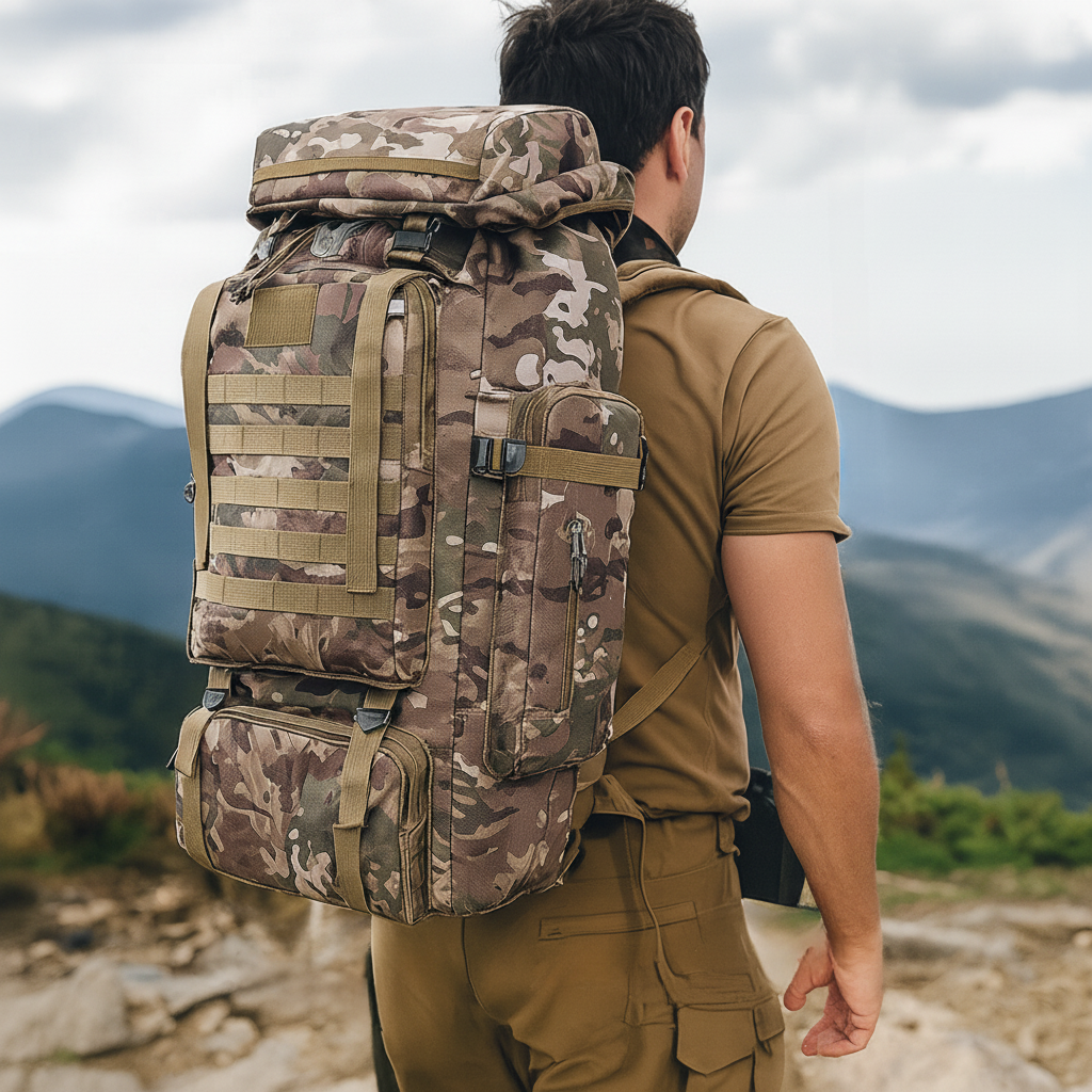 80L Hiking Backpack with MOLLE Webbing – Heavy-Duty 600D Oxford Pack for Multi-Day Treks & Camping Trips | Thomler