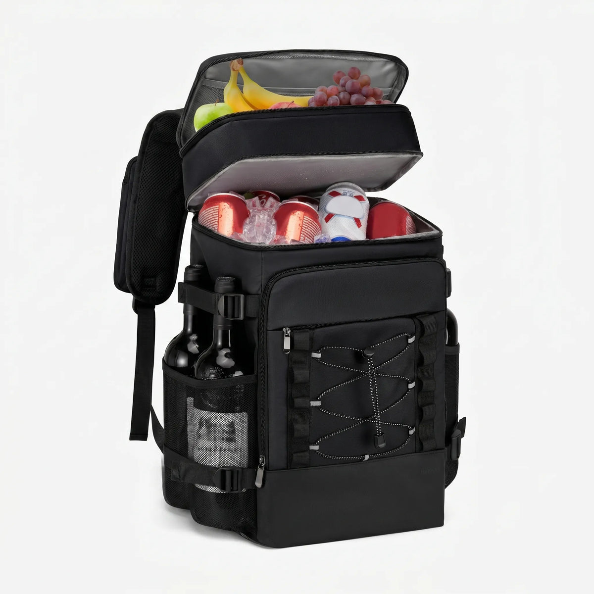 Thermal Backpack Cooler with Dual Compartments & Bottle Pockets for Hiking and Picnics | Thomler
