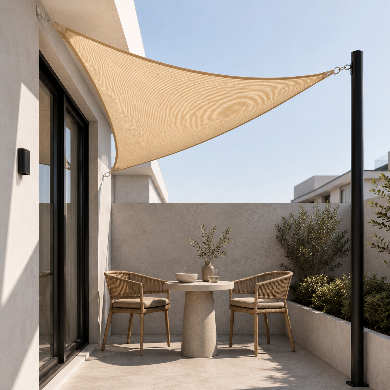 Triangular Sun Shade Sail for Patio – UV Block Canopy Cover for Deck, Pool & Backyard – Waterproof Outdoor Awning Shelter | Thomler