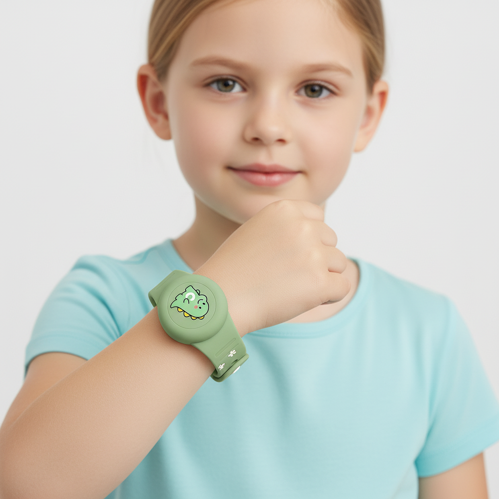 Kids' GPS Tracker Holder Wristband in Soft Silicone – Adjustable Fit for Outdoor Play & Travel Safety | Thomler