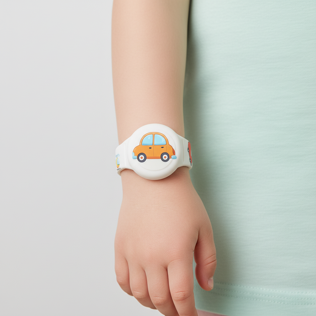 Kids' GPS Tracker Holder Wristband in Soft Silicone – Adjustable Fit for Outdoor Play & Travel Safety | Thomler