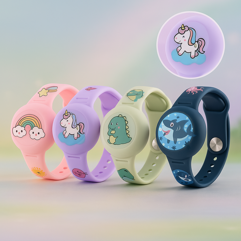 Kids' GPS Tracker Holder Wristband in Soft Silicone – Adjustable Fit for Outdoor Play & Travel Safety | Thomler