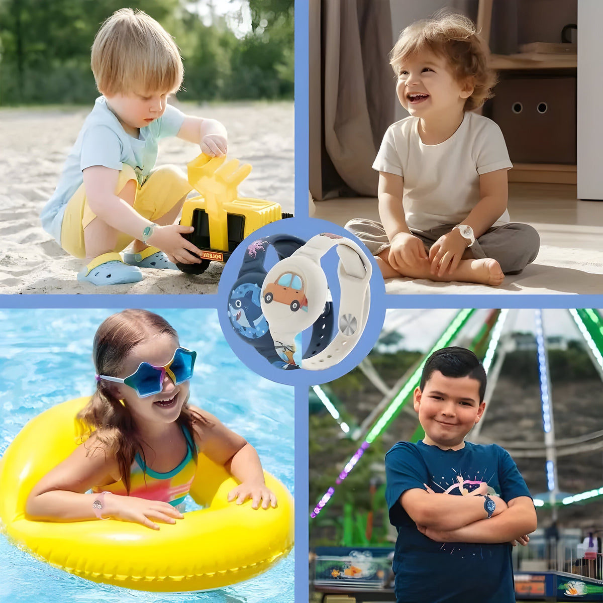 Kids' GPS Tracker Holder Wristband in Soft Silicone – Adjustable Fit for Outdoor Play & Travel Safety | Thomler