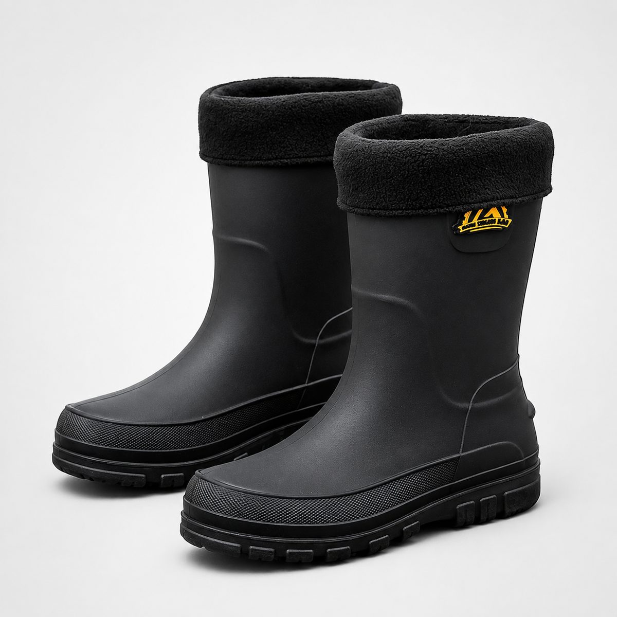 Waterproof Insulated Mid-Calf Winter Rain Boots for Men – Non-Slip Faux Fur Lined Outdoor Work Boot | Thomler