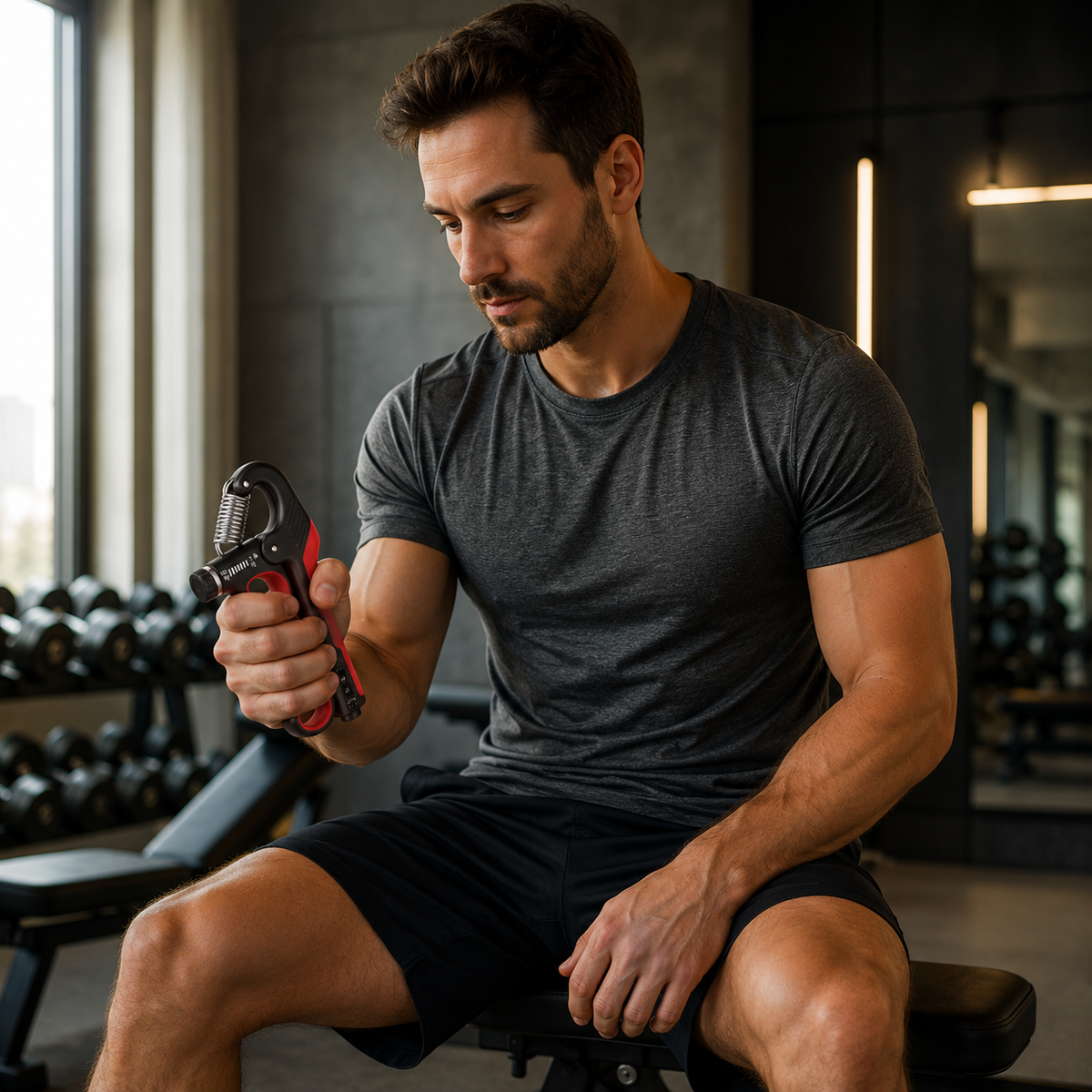Adjustable Hand Gripper for Forearm & Wrist Training – Metal Spring Strengthener for Rehab & Fitness | Thomler