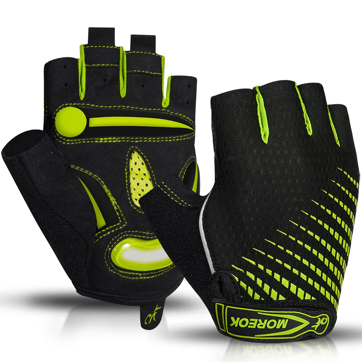 Fingerless Padded Cycling Gloves with Gel Palm Protection & Breathable Mesh for Road & Mountain Biking | Thomler
