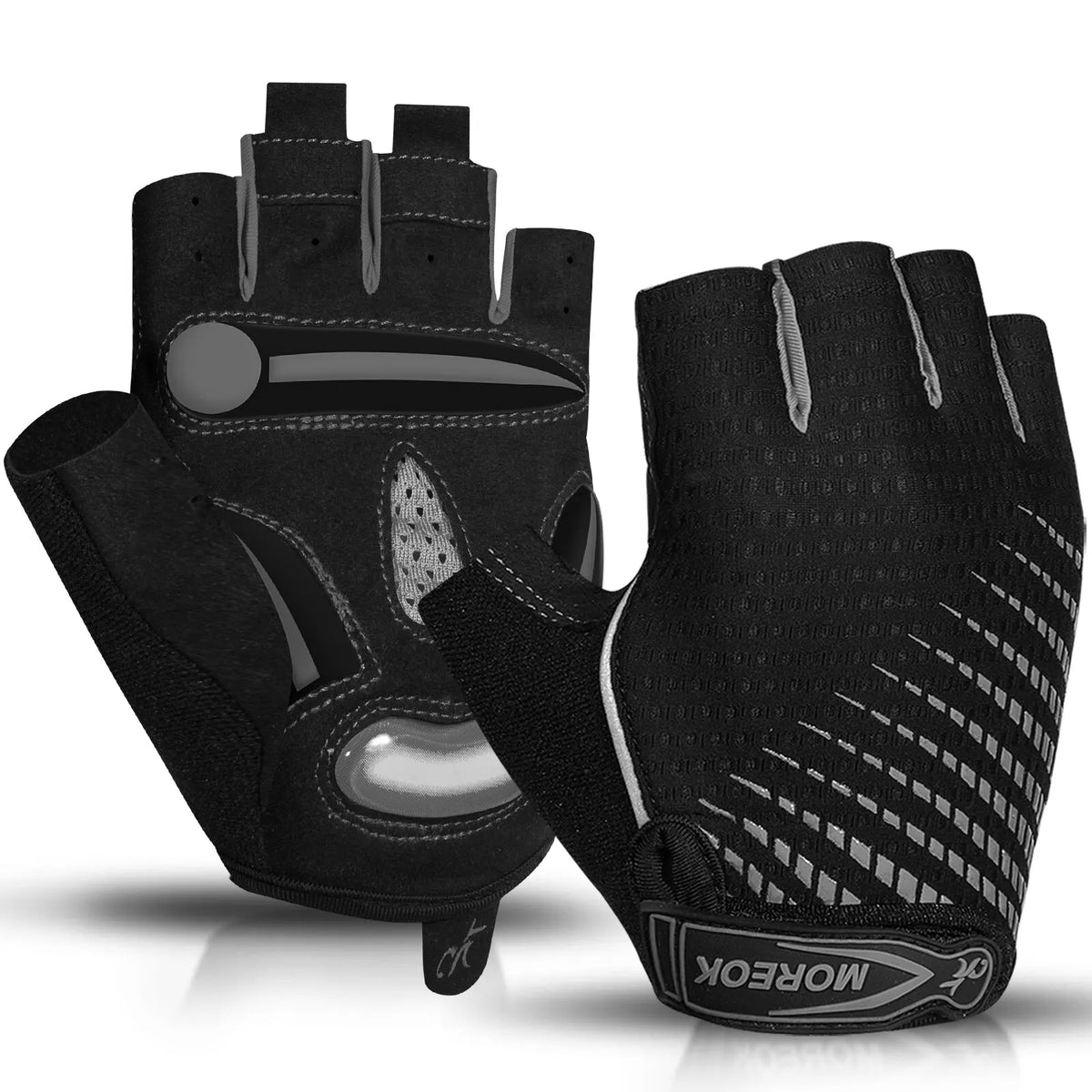 Fingerless Padded Cycling Gloves with Gel Palm Protection & Breathable Mesh for Road & Mountain Biking | Thomler