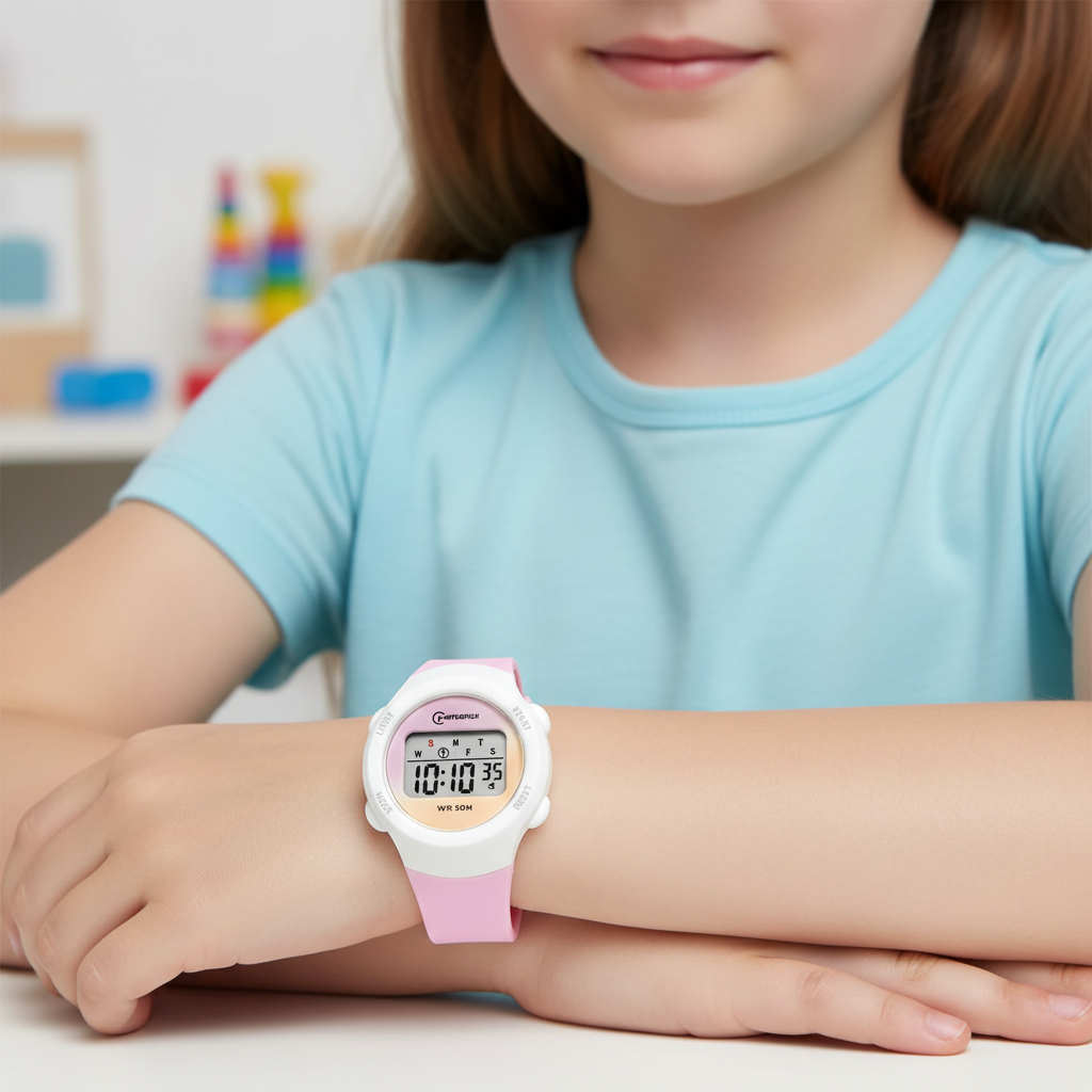 Kids Sport Digital Watch with Alarm Stopwatch & Weekday Display - Water Resistant Silicone Strap Wristwatch for School & Outdoor Play | Thomler