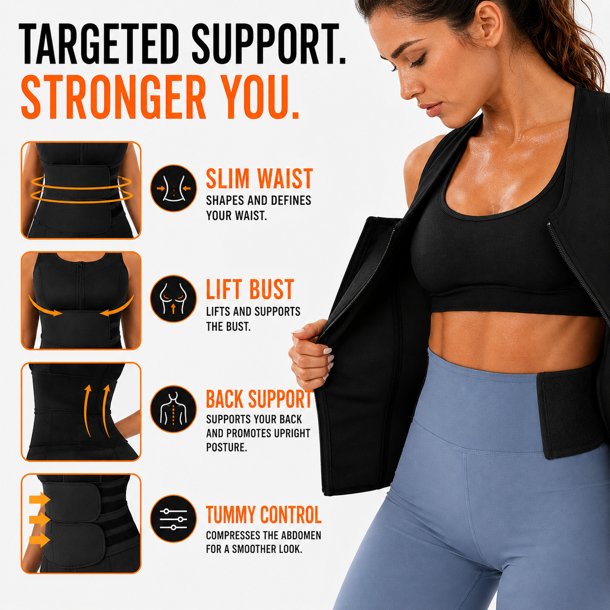 Adjustable Upper Body Support Vest for Shoulder Alignment and Spinal Relief – Breathable Neoprene Design for Daily Wear | Thomler