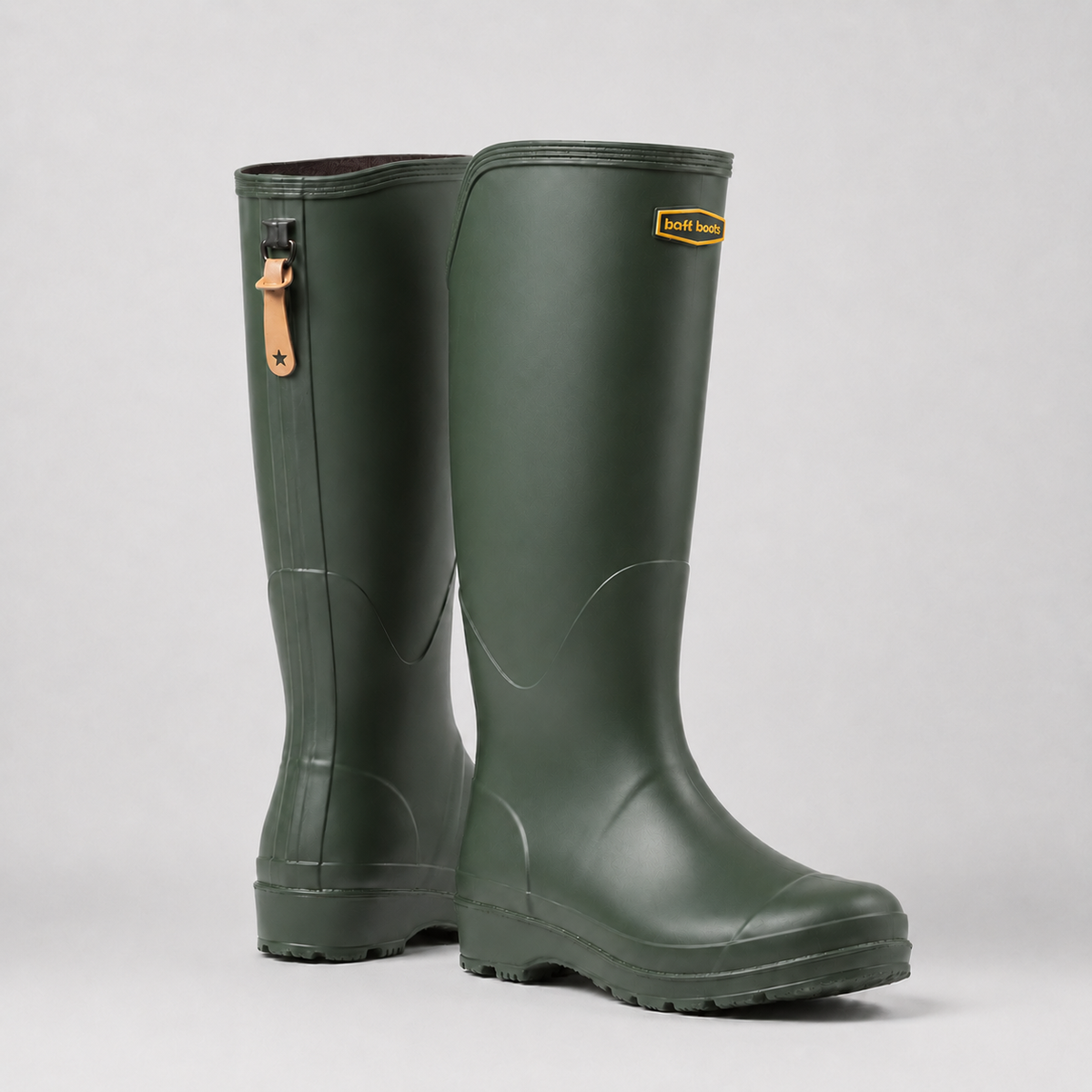 Knee-High Waterproof Rain Boots for Women & Men – Slip-On Rubber Boots with Non-Slip Sole for Muddy Terrain, Gardening & Outdoor Activities | Thomler