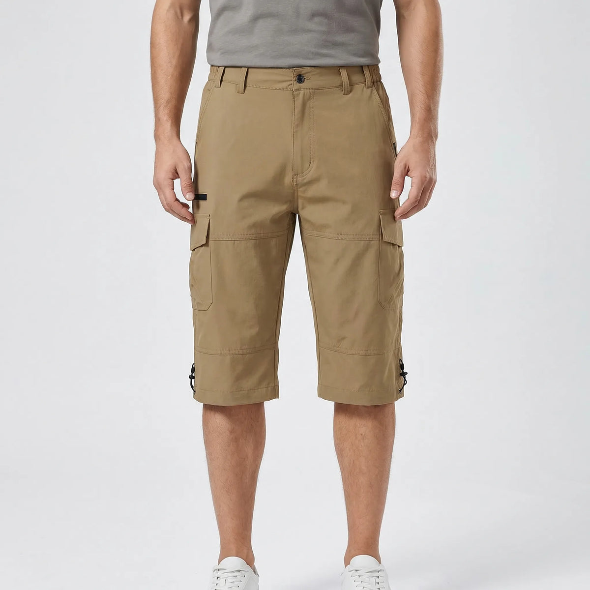 Men's Capri-Length Hiking Shorts with Multiple Cargo Pockets for Trail & Outdoor Adventures | Thomler