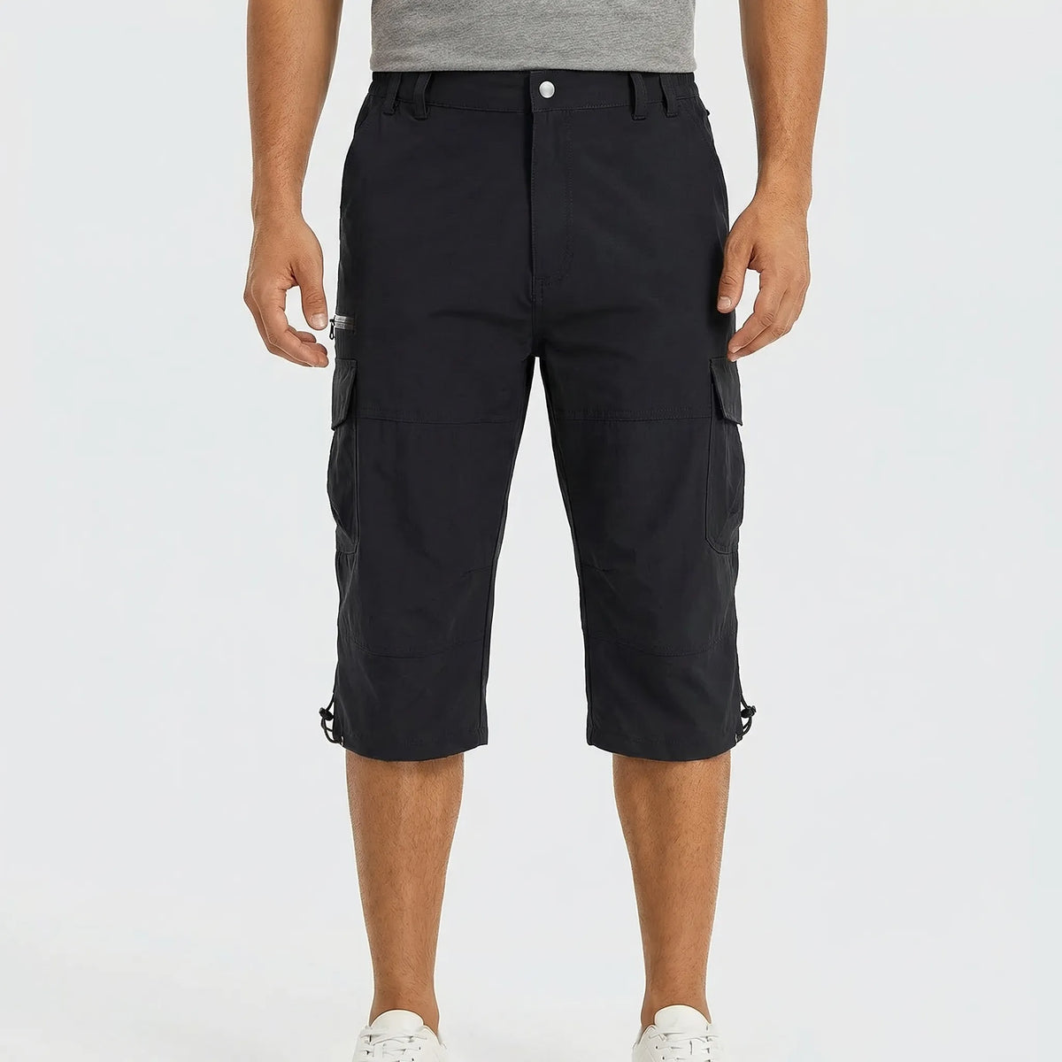 Men's Capri-Length Hiking Shorts with Multiple Cargo Pockets for Trail & Outdoor Adventures | Thomler