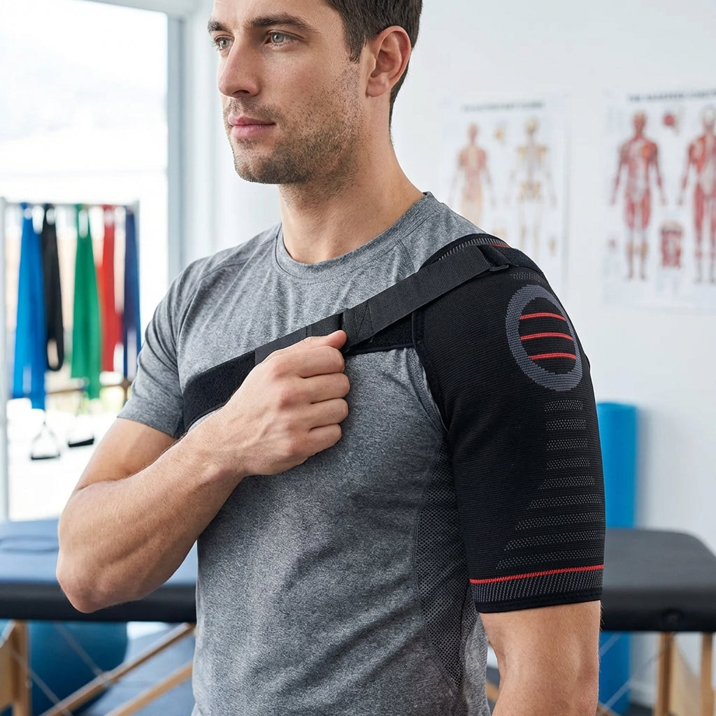 Rotator Cuff Brace with Adjustable Compression Straps for Shoulder Pain Relief & Joint Stability | Thomler