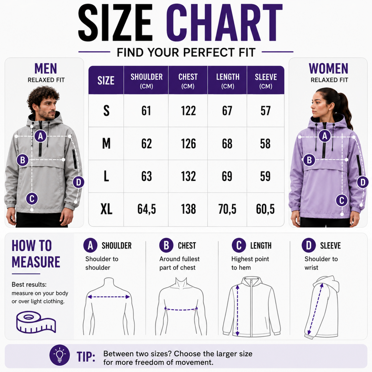 Weatherproof Half-Zip Windbreaker Jacket with Hood – Lightweight Water-Resistant Pullover for Men & Women | Thomler