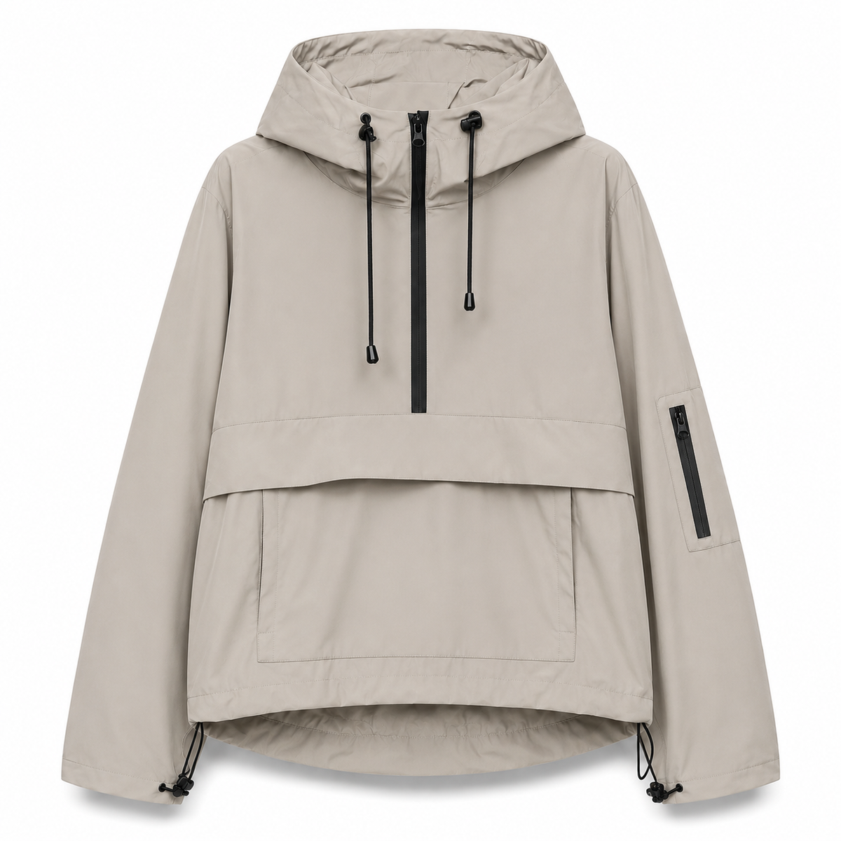 Hooded Weather-Resistant Parka with Front Pocket for All Seasons – Lightweight Windproof Jacket for Women | Thomler