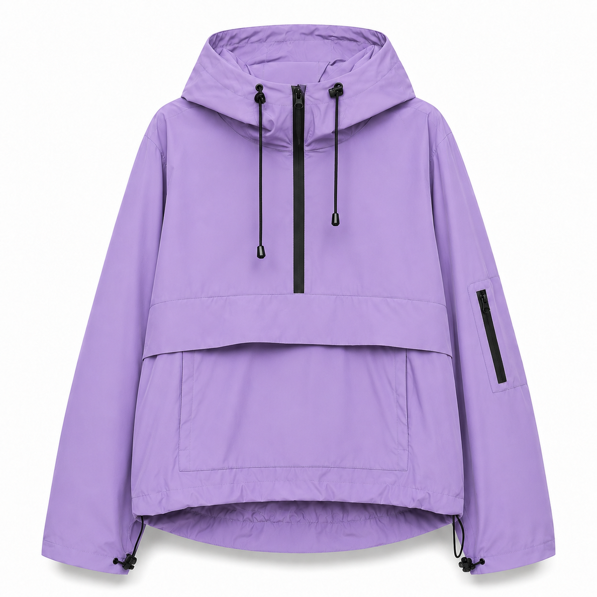 Hooded Weather-Resistant Parka with Front Pocket for All Seasons – Lightweight Windproof Jacket for Women | Thomler