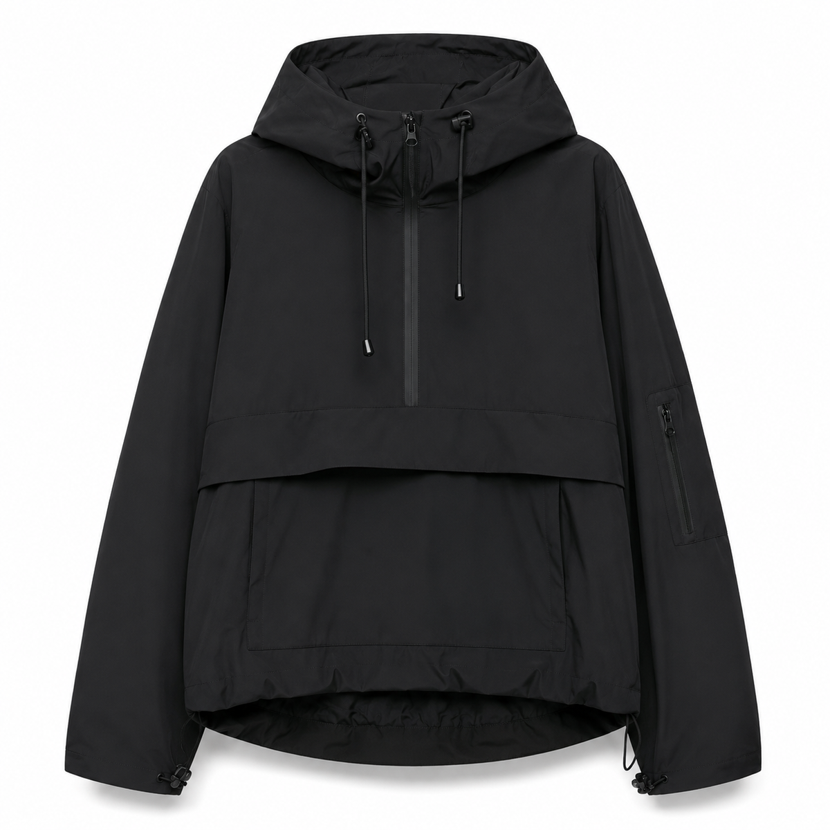 Hooded Weather-Resistant Parka with Front Pocket for All Seasons – Lightweight Windproof Jacket for Women | Thomler