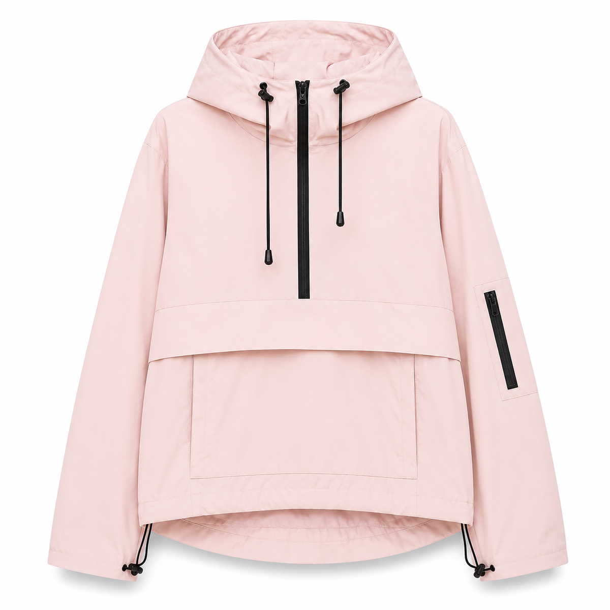 Hooded Weather-Resistant Parka with Front Pocket for All Seasons – Lightweight Windproof Jacket for Women | Thomler