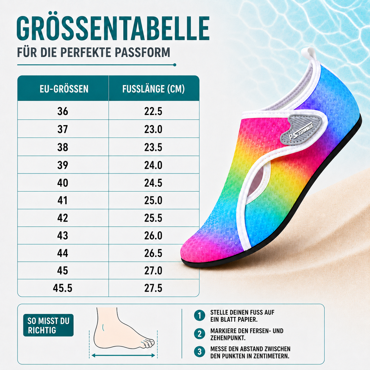 Lightweight Water Shoes with Non-Slip Rubber Sole for Swimming, Surfing, Beach & Pool – Snug Sock-Like Fit, Quick-Dry Aqua Socks for Men & | Thomler