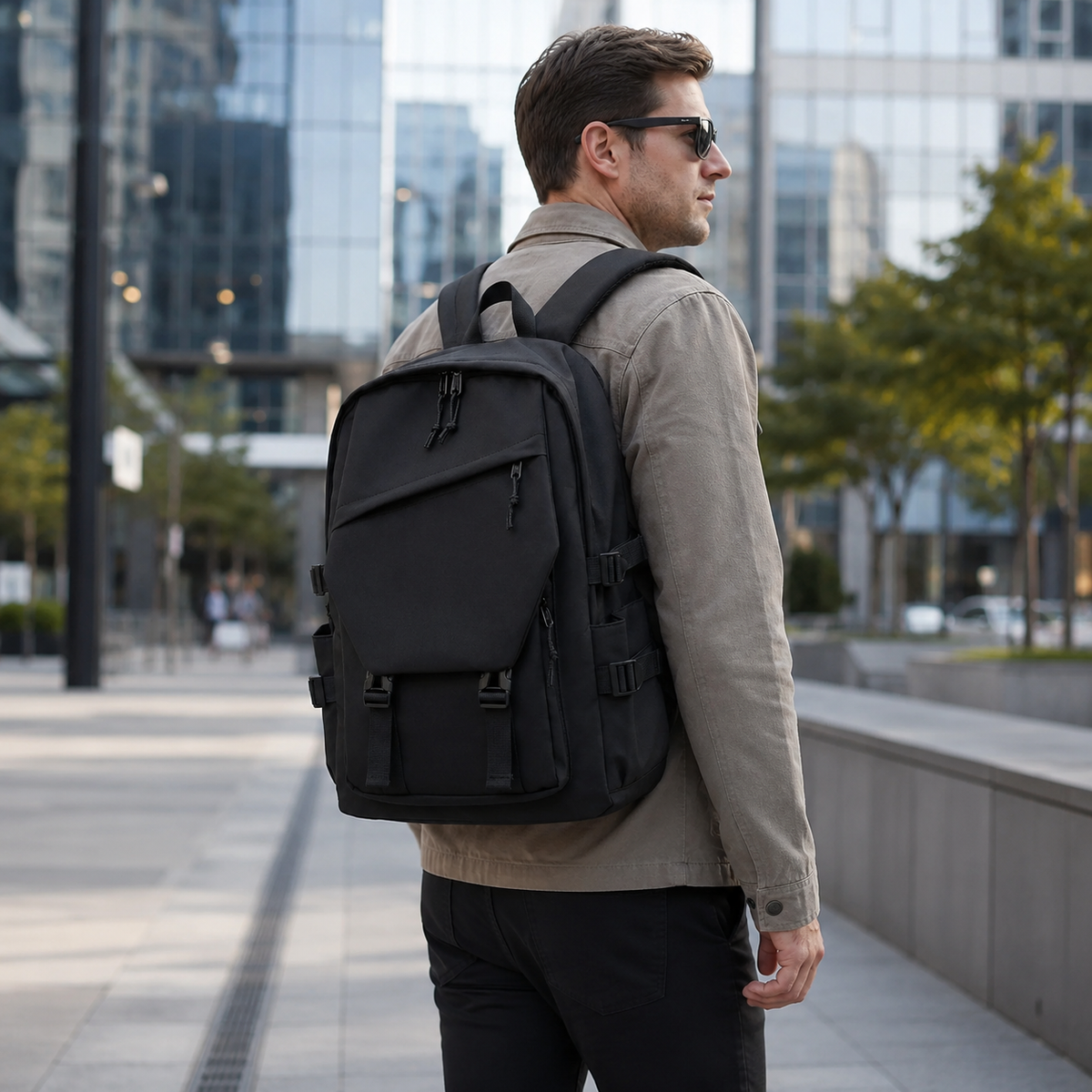 Padded Laptop Backpack with Multiple Pockets & Side Bottle Holders for Work, School, Travel & Commute | Thomler