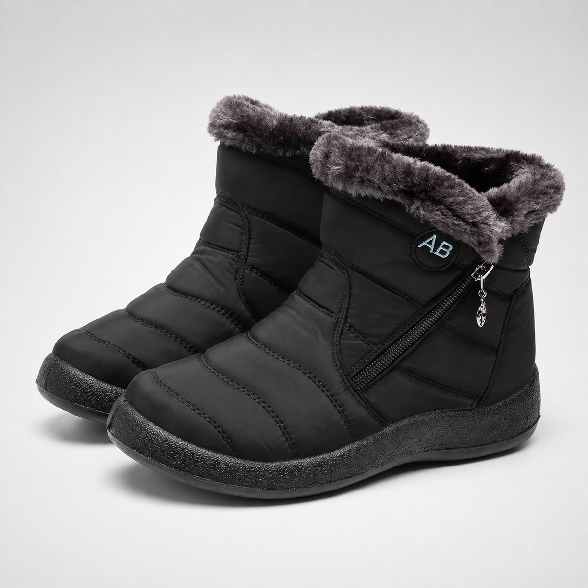 Women's Insulated Waterproof Ankle Boots with Side Zip & Anti-Slip Sole for Cold Weather Walking | Thomler