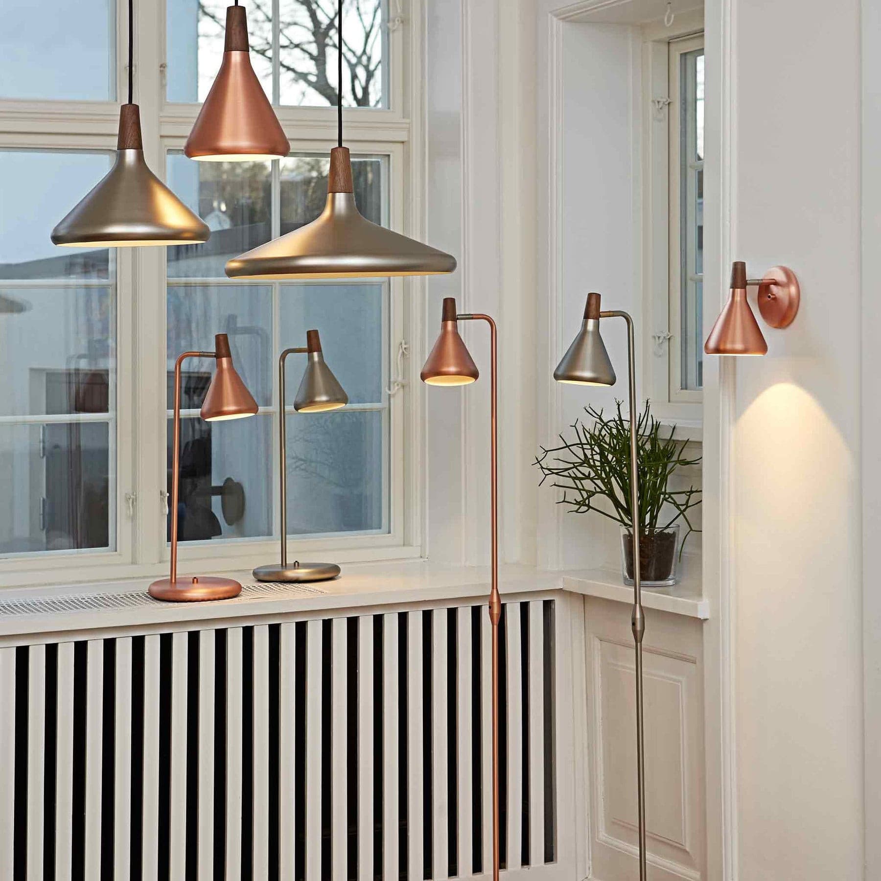 Pendant Light Iron Wood 10.6 in Adjustable Indoor Ceiling Lamp White Black Silver Rose Gold Grey Modern Dining Room Kitchen Island Lighting | Thomler